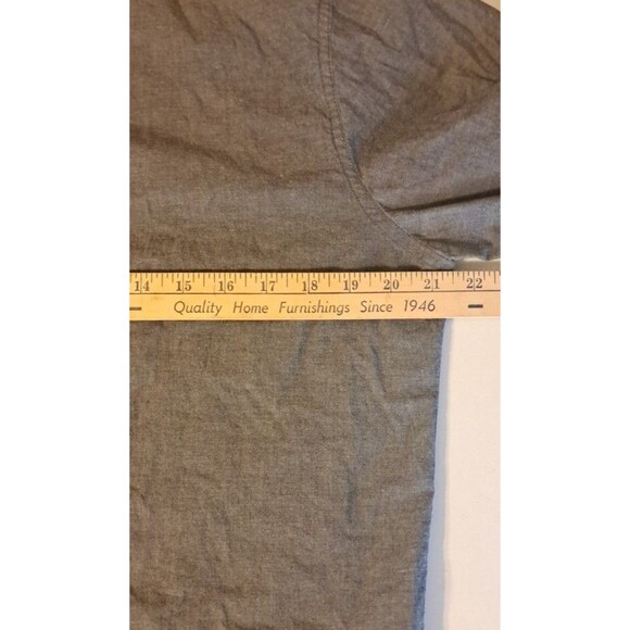 Structure Slim Fit Work Shirt Mens Large Black Button-Up Collared Cotton - Picture 6 of 8